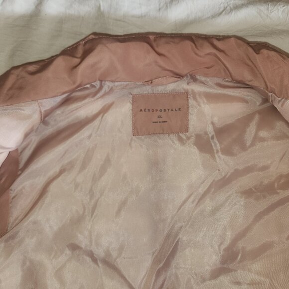 Aeropostale Carnation Pink Quilted Puffer Vest Zip Up Size XL - Picture 7 of 8